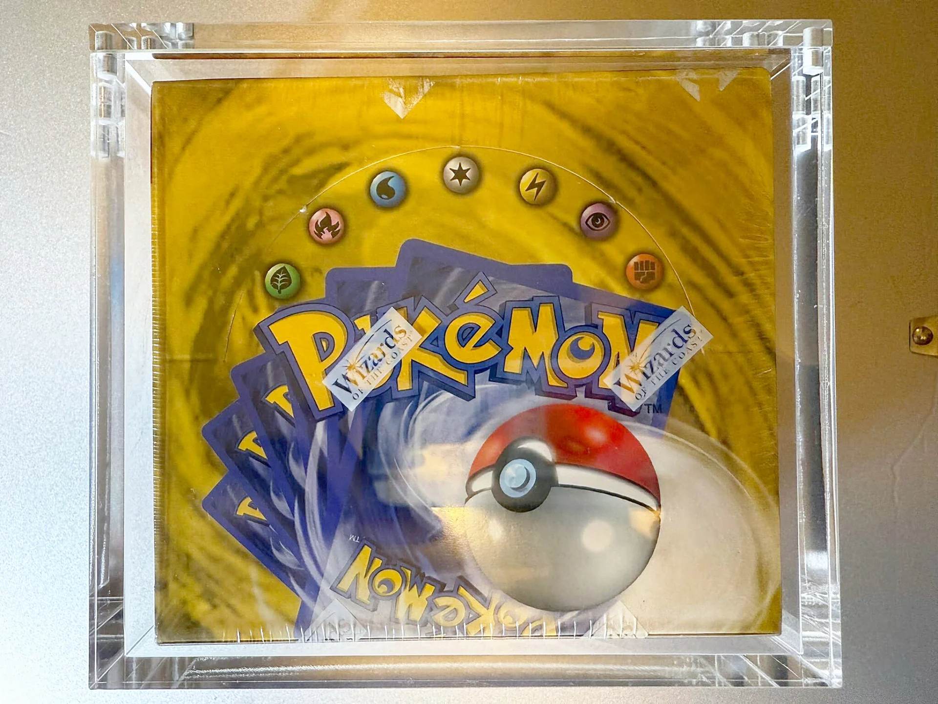1999 English Base Set "Green Wing" Booster Box graded slab