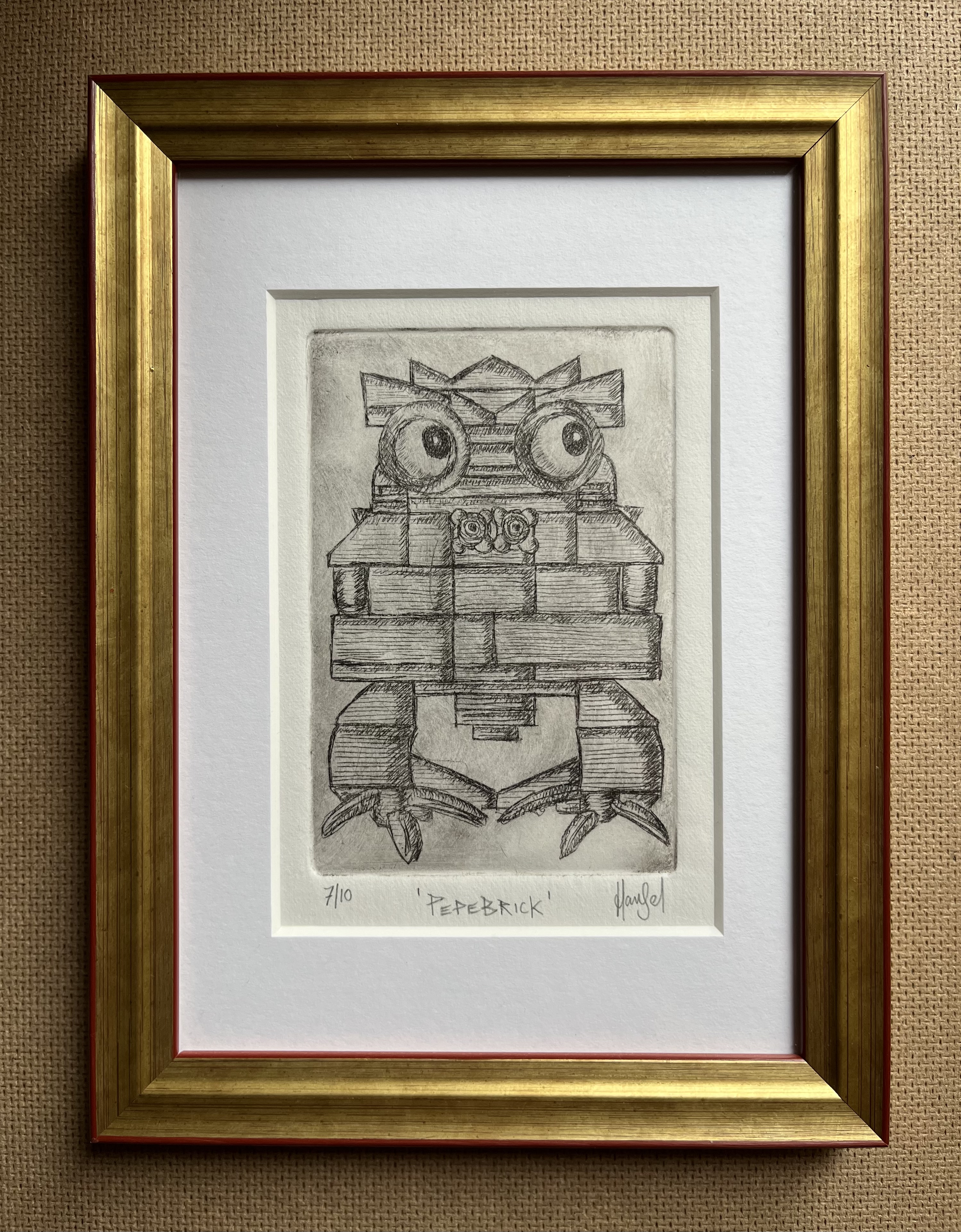 PEPEBRICK (2025) Framed Ltd Ed. Drypoint Etching (No. 7/10)