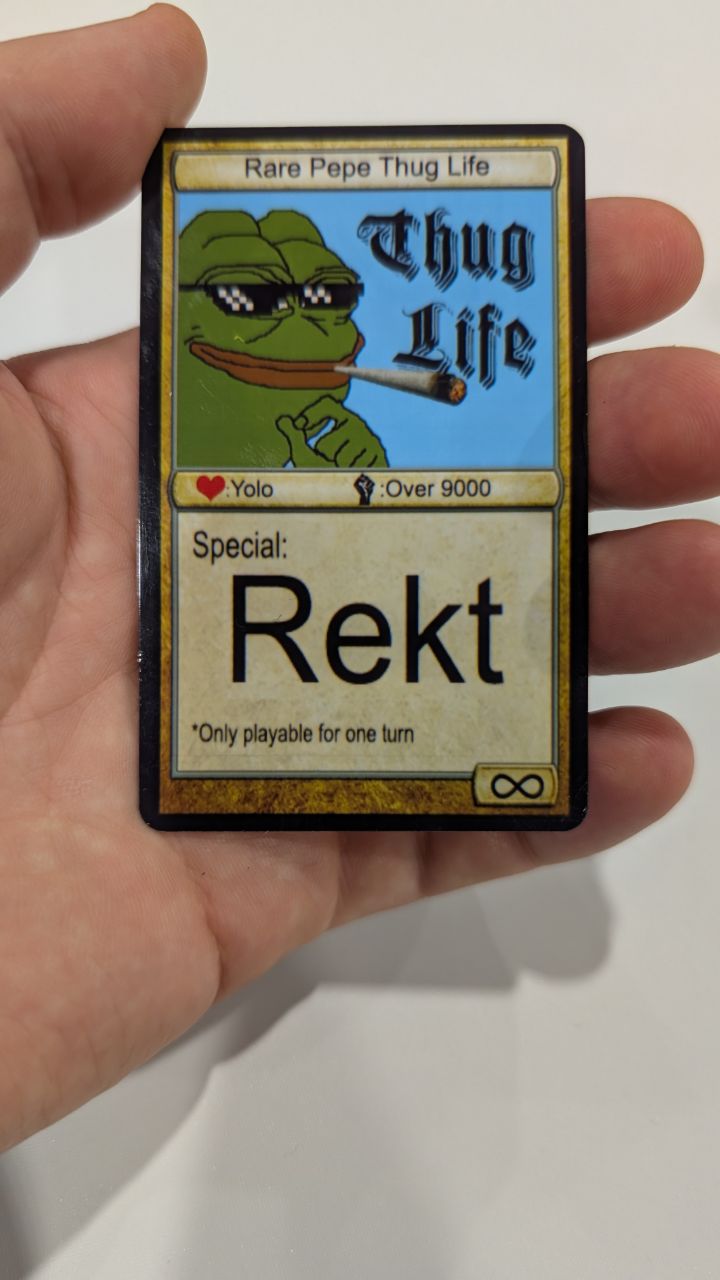 PEPETHUGLIFE, Physical NFT, Original Rare Pepe, 